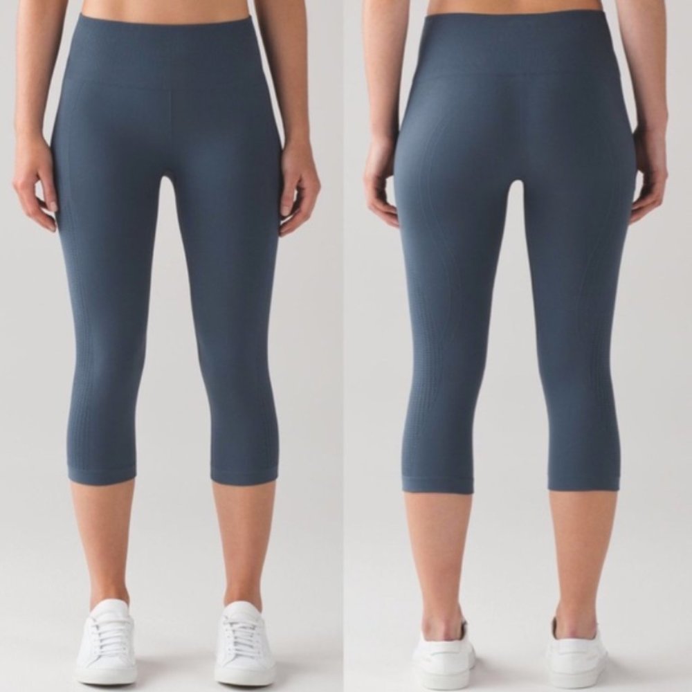 Lululemon Flow & Go Crop Legging 19" Astro Blue 2
